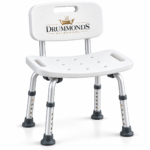 White Adjustable Bathroom Shower Seat for Safe Bathing